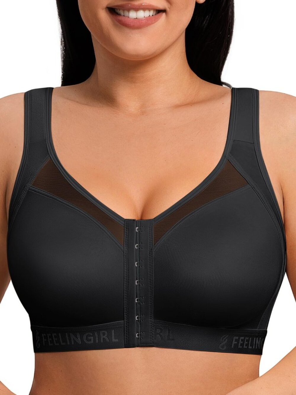 FeelinGirl Masectomy Post Surgery Compression Lift Bra Soft Support Size M